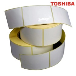 Rouleau de 2986 étiquettes 39x25mm velin mandrin 76mm Ø150